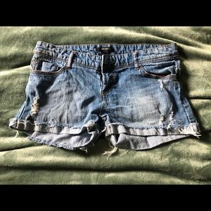 F21 blue jean shorts